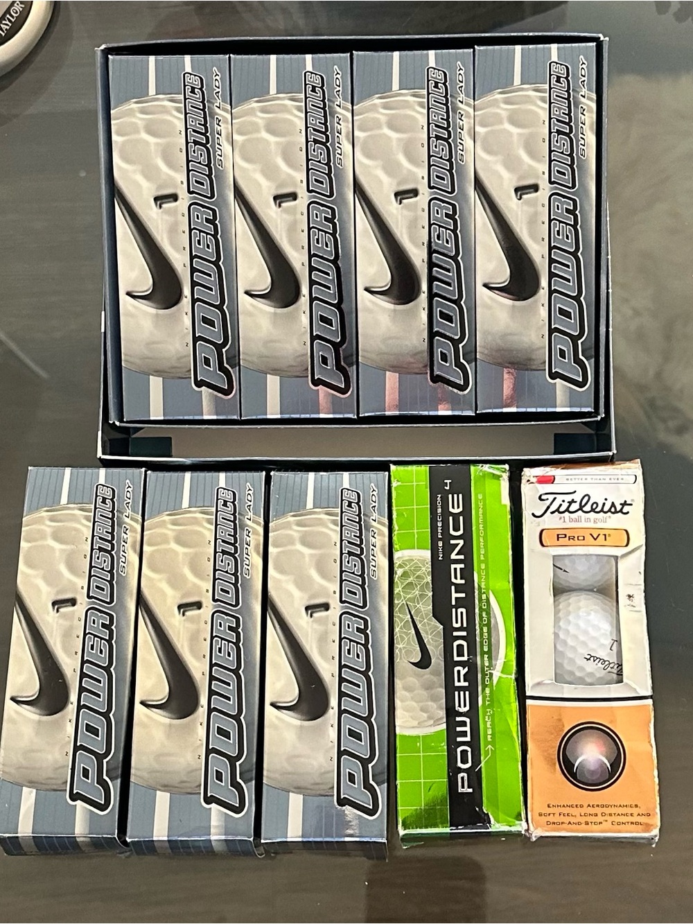 NIKE Precision Power Distance Super Lady/21, Power Soft/3, Titleist Pro V1/3